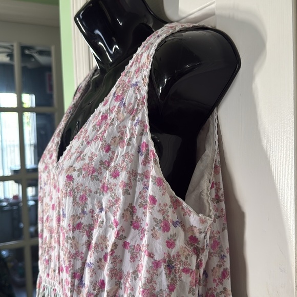 LoveShackFancy x Target Pastel Floral 100% Cotton Midi Swing Summer Dress Size L - Picture 5 of 12